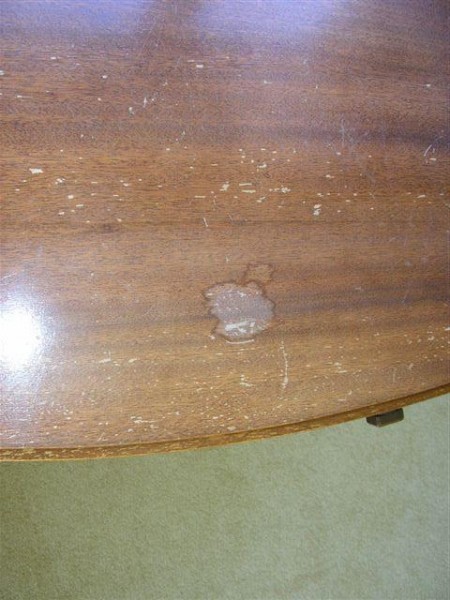 Furniture stain/blemish removal